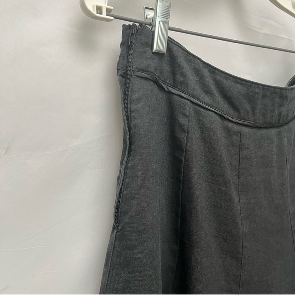 Black linen skirt - size 6 - H&M Goth - Emo lightweight - Picture 2 of 4